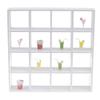 1:12 Scale Dollhouse Miniature White Wooden 16 Grid Storage Rack Shelf Exquisite Doll House Furniture Decor Organizer for Mini Figurines Cosmetics Sundries DIY Scene Layout view 3