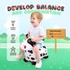 EVERICH TOY Bouncy Horse Cow Toys, Inflatable Bouncing Animal Hopping Toys, Outdoor Indoor Ride on Bouncer, Boys Girls Birthday Gift for 18 Month 2 3 4 5 6 Year Old Kid- Plush Cow Toy view 3