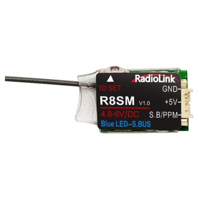 Radiolink R8SM 2.4G 8 Channels Mini Receiver SBUS/PPM Long Range Control for FPV Micro Drone, Quadcopter, Compatible with RC Transmitter T8FB/T8S
