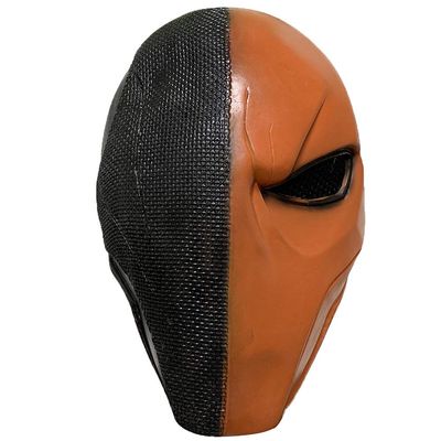 Deathstroke Latex Mask Arkham City Superhero for Halloween Cosplay Props (A) Yellow