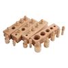 Adena Montessori Wooden Small Cylinders Block,Knobbed Cylinder Socket,Montessori Materials Wooden Cylinders Ladder Blocks,Sensorial Educational Tools Preschool Early Learning Toys for Kids (Set of 4) view 3