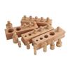 Adena Montessori Wooden Small Cylinders Block,Knobbed Cylinder Socket,Montessori Materials Wooden Cylinders Ladder Blocks,Sensorial Educational Tools Preschool Early Learning Toys for Kids (Set of 4) view 4