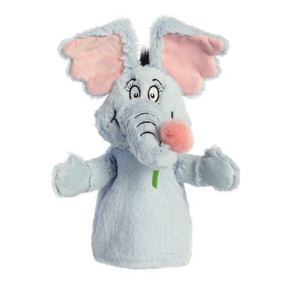 Aurora Whimsical Dr. Seuss Horton Hand Puppet Stuffed Animal - Magical Storytelling - Literary Inspiration - Blue 13 Inches