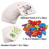 73pcs Numbers and Alphabets Flash Cards Set, ABC Wooden Letters and Jigsaw Numbers Animal Flashcards, Preschool Learning Educational Montessori Toys Gift for Toddlers Age 3+ Preschool. view 3