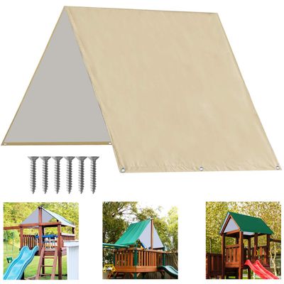ABCCANOPY 43"X90" Swing Set Replacement Tarp for Playgrounds, Shade Screens (Beige)