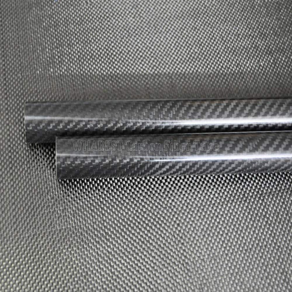 WHABEST OD 18mm - ID 15mm Langth 500mm Glossy 100% Full Carbon Composite Material/ 3k Carbon Fiber Tubes/Pipes. Quadcopter Hexacopter. RC Plane/RC DIY Helicopter. (1pcs 18x15x500mm Glossy)