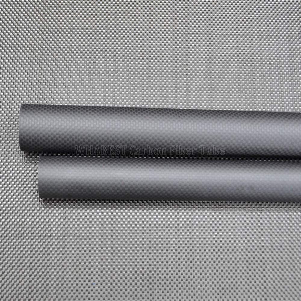 WHABEST 3k Carbon Fiber Tubes OD 18mm - ID 16mm Length 500mm Matte/Glossy 100% Full Carbon Composite Material/Pipes. Quadcopter Hexacopter. RC Plane/RC DIY Helicopter (2pcs 18x16x500mm Matte)