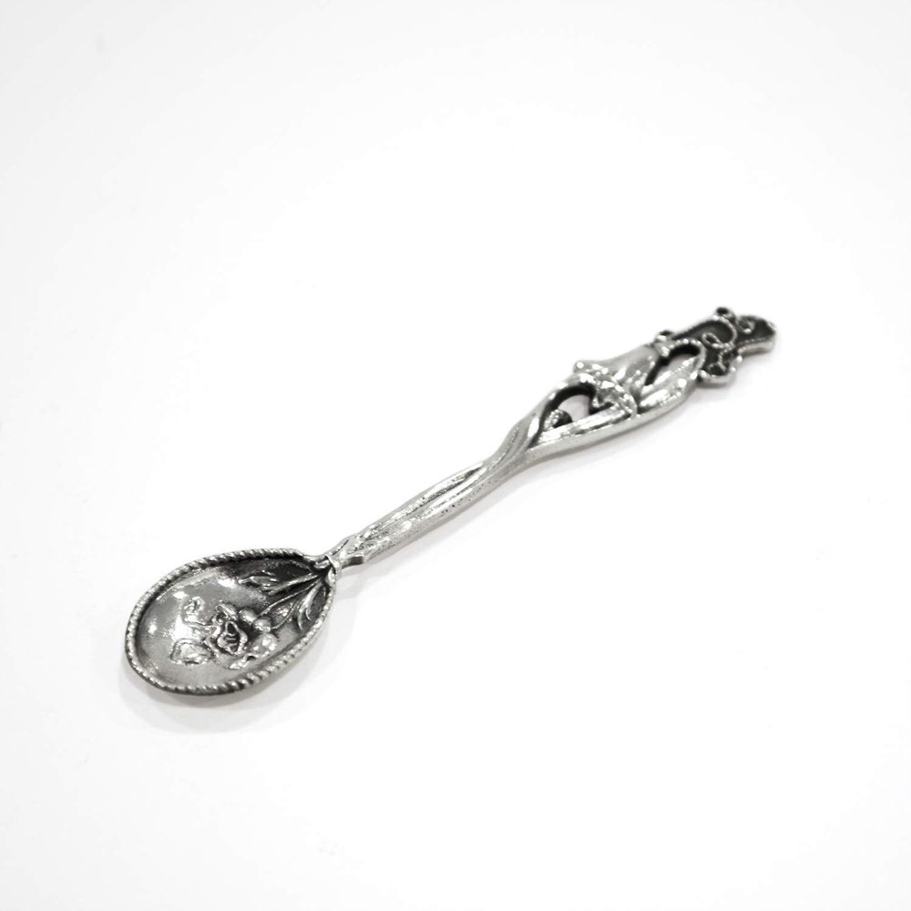 925 Sterling Silver Rose shape Spoon baby shower gift