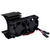 HobbyPark Aluminum 540 Motor Heat Sink w/Cooling Twin Fans fit 550 3650 Size Brushless Engine Motor for 1/10 RC Car Truck Buggy Crawler (Black) view 1
