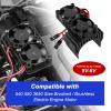 HobbyPark Aluminum 540 Motor Heat Sink w/Cooling Twin Fans fit 550 3650 Size Brushless Engine Motor for 1/10 RC Car Truck Buggy Crawler (Black) view 4