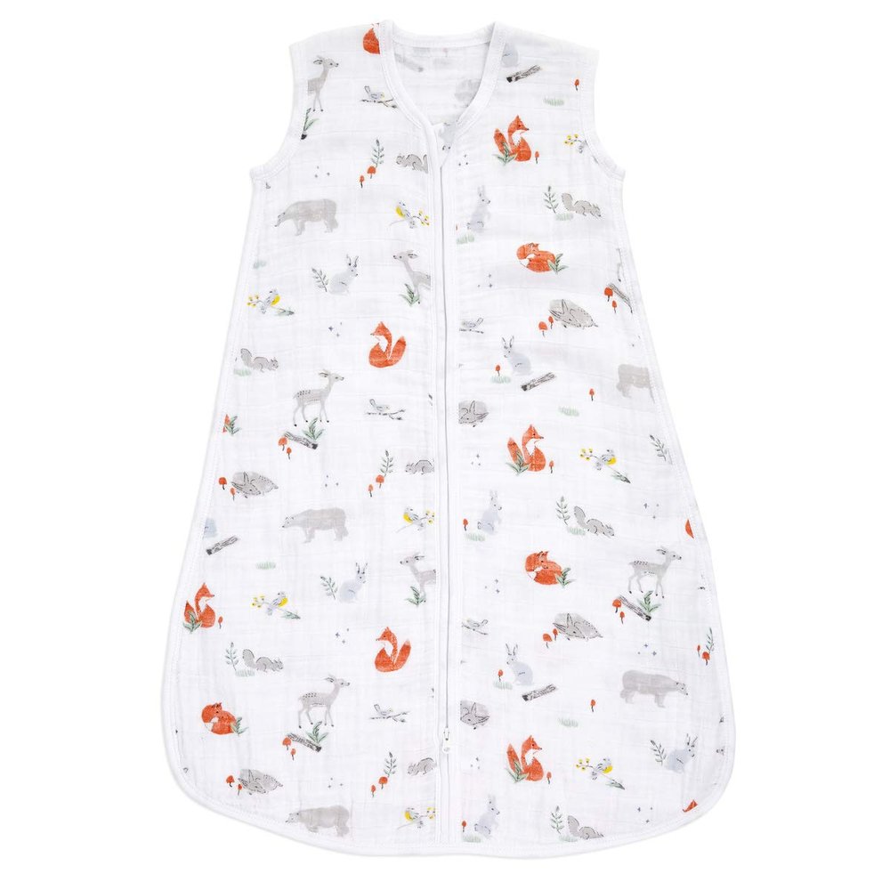 aden + anais Baby Sleeping Bag, 100% Cotton Muslin, Wearable Swaddle Blanket for Girls & Boys, Newborn Sleep Sack, Breathable & Lightweight, TOG Rating 1.0, Naturally Forest, X-Large, 18+ Months