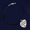 5 Pack Virus Awareness Black Cord Bracelets  Wholesale Red & Yellow Ribbon Bracelets for Virus Fundraisers and Awareness Events view 2