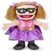 14" Superhero Girl, Peach, Hand Puppet view 1