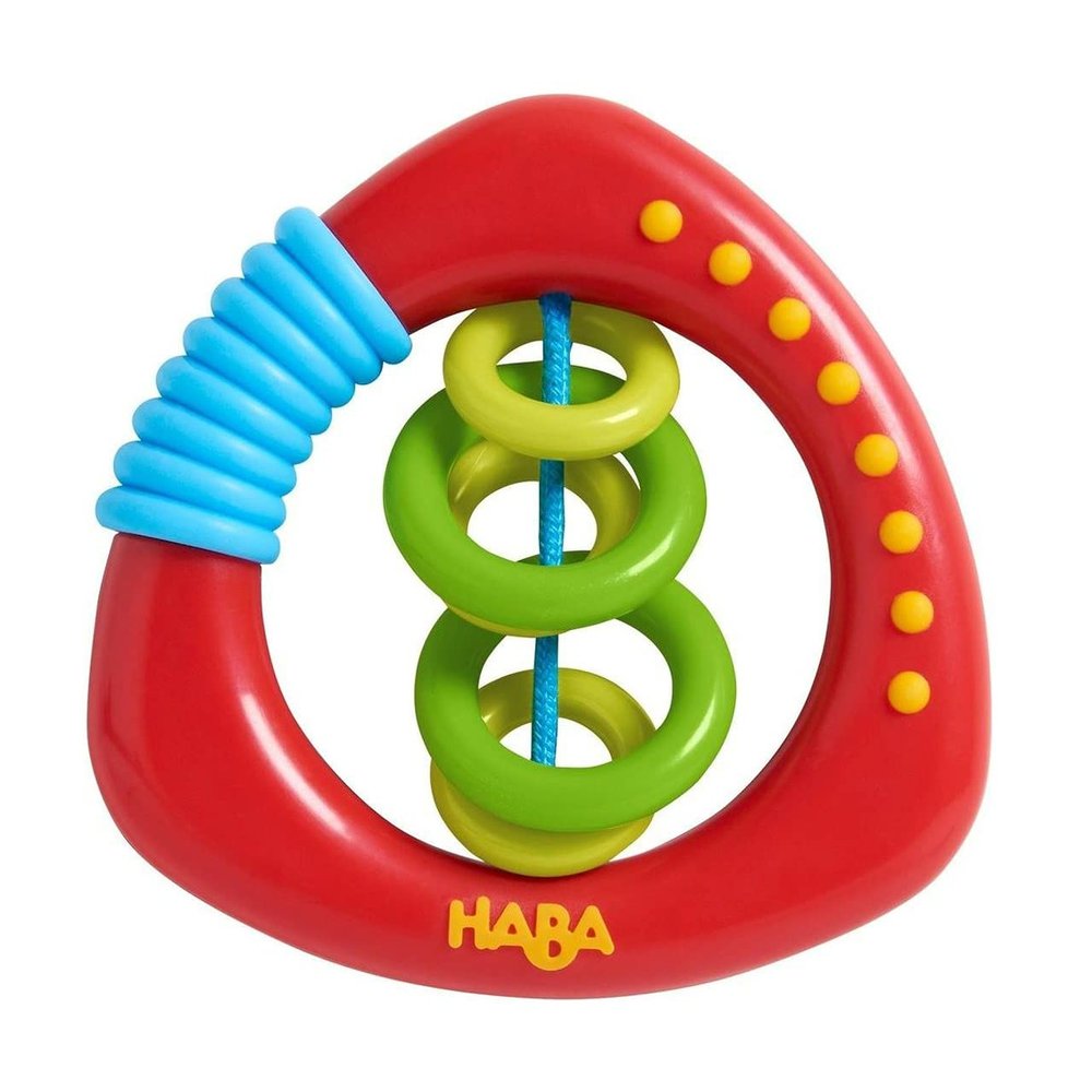 HABA Clutching Toy Rattle Rings (Silicone Plastic)