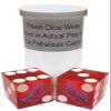 Authentic Nevada Craps Dice - Wide Selection Genuine Casino Table-Played Dice Pairs from Lake Tahoe, Reno & Other Nevada Destinations (Matching, Laughlin Harrah's - Red Frosted) view 2