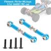 life Pack of 2pcs RC Steering Linkage Rod Front Upper Suspension Arm Link Rod compatible with 1/14 144001 RC Car(Blue) view 3