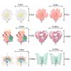 6Pairs Crystal Unicorn Clip On Earrings for Little Girls, Rainbow Clip-on Jewelry Butterfly Earrings Toddler Girls Dress Up Jewelry view 2