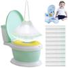 100 Pack Potty Chair Liners Disposable,Drawstring Training Toilet Seat Liner Bags Cleaning Bag for Kids Toddlers Outdoors Travel view 1