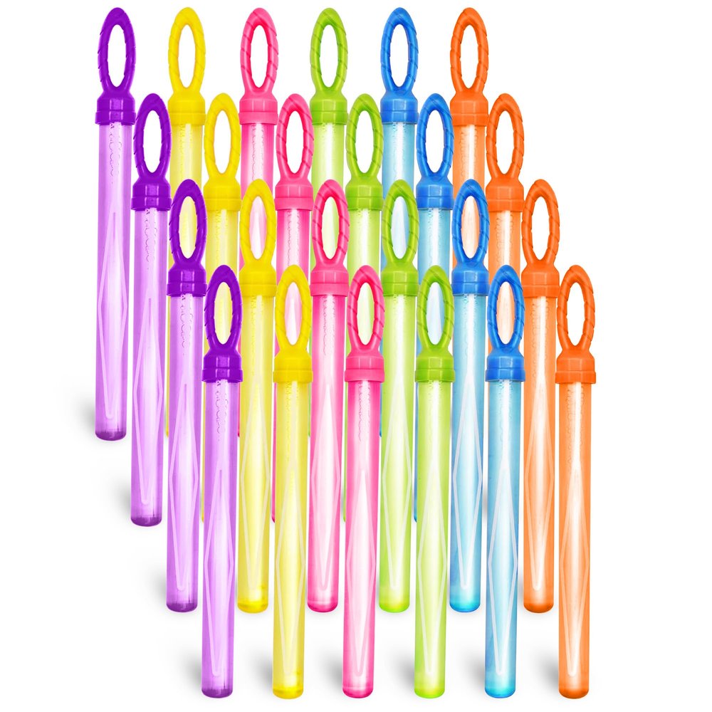 JOYIN 24 Pack 14 Big Bubble Wands Bulk Leaf Blower Bubble (2 Dozen) for Summer Toy, Outdoor/Indoor Activity Use, Easter, Party Favors Supplies for Kids
