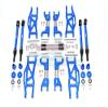 GPM For Traxxas 1/10 Maxx 4WD Monster Truck (89076-4) Upgrade Parts Aluminum F&R Arms + F&R Drive Shaft + Hex + Wheel Lock + Front Steering Tie Rod Combo Pack- 84Pc Set Blue view 1