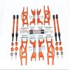 GPM For Traxxas 1/10 Maxx 4WD Monster Truck (89076-4) Upgrade Parts Aluminum F&R Arms + F&R Drive Shaft + Hex + Wheel Lock + Front Steering Tie Rod Combo Pack- 84Pc Set Orange view 1