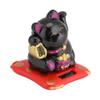 TOPINCN Solar Powered Welcoming Cat, Cute Waving Cat Good Luck Wealth Welcoming Cats Home Display Car Decor(Black) view 2
