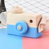 Airlxf Wooden Camera Toy, Baby Kids Cute Mini Sharpe Toy Neck Hanging Photographed Props for Baby Toddlers Children Kids' Room Hanging Decor (Blue) view 3