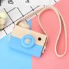 Airlxf Wooden Camera Toy, Baby Kids Cute Mini Sharpe Toy Neck Hanging Photographed Props for Baby Toddlers Children Kids' Room Hanging Decor (Blue) view 4