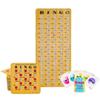 MR CHIPS Jam-Proof Bingo Cards with Sliding Windows, 25 Reusable Shutter Cards, 75 Calling Cards 1 Master Board in Woodgrain Style view 1