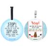 (Three Little Tots) No Touching Baby Car Seat and Stroller Two Pack- Baby Safety No Touching Car Seat Sign, Stroller Sign, Newborn Car Seat Tag- CPSIA Safety Tested (Blue Mommy/Woodlands) view 1