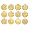 American Coin Treasures Astrological Medallions of The Zodiac | 12 Signs Acrylic Capsules Matted Card | Reverse Displays Zodiac Calendar view 2
