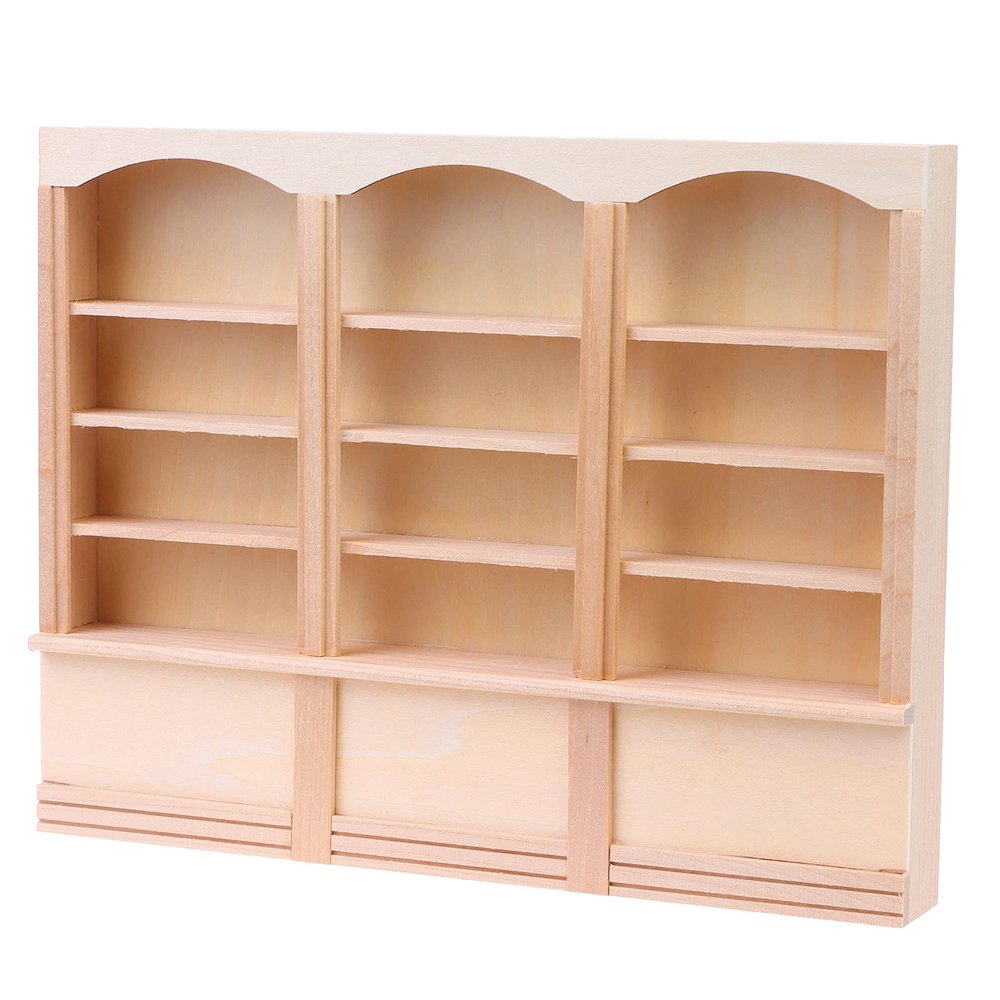 1:12 Scale Dollhouse Miniature Bookcase Display Shelf Locker Exquisite Doll House Furniture Decor Accessories for Mini Book Storage Scene Layout Collection Display for Dollhouse Enthusiasts