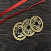 SUMAG Chinese Coins and Ribbon Magic Tricks 3 Coins Penetrate On/Off Ribbon Magic Magiciain Close up Illusions Gimmick Props Fun view 3