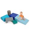 Costzon 6-Piece Kids Crawl and Climb Foam Play Set, Colorful Babys Foam Blocks to Crawling, Climbing, Walking, Childrens Educational Software Composite Toy for Toddlers, Preschoolers (Contemporary) view 1