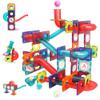 Magnetic Tiles,125 Piece Pipe Magnetic Blocks for Toddlers, 3D Clear Magnets Toys, STEM Toy Children Magnetic Tiles Building Set for Kids Boys Girls Age 3 4 5 6 Year Old 3 view 1