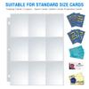 36 Pack 9 Pocket Page Protectors, Sooez Trading Card Sleeves for 3 Ring Binder, Baseball Cards Holder, Protective Pages Sheets for Binders Album, Fit for Collectible Games, Sports Cards view 2