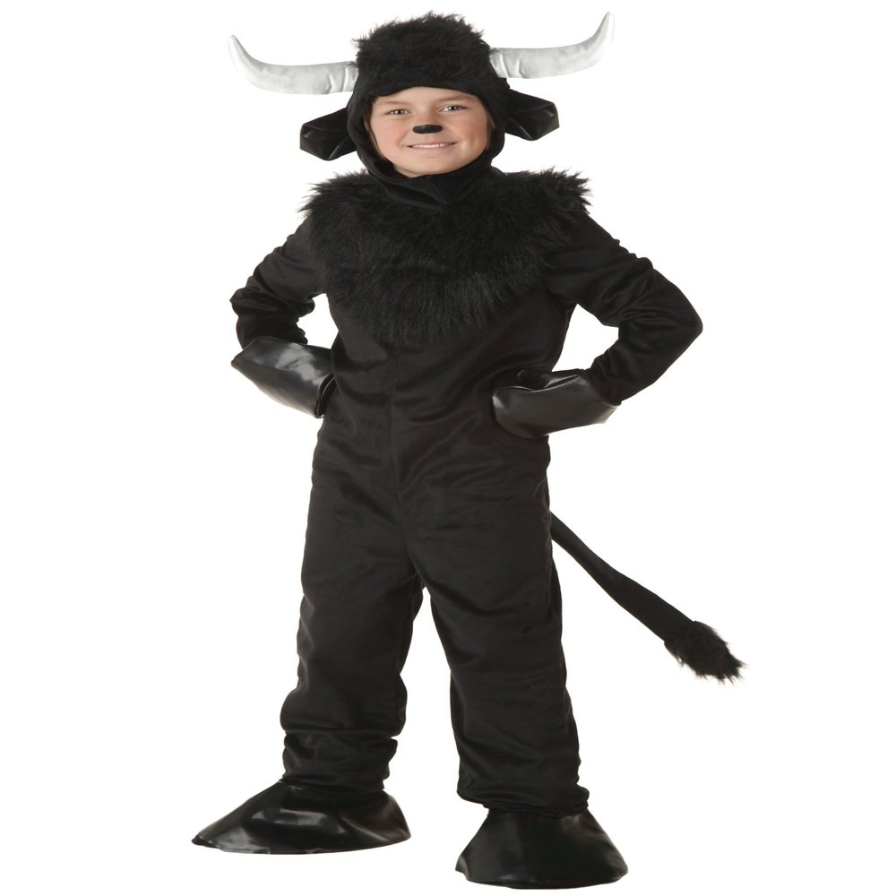 Child Bull Costume - S Bundle w/Makeup Kit