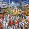 Jumbo, Falcon Deluxe - The Christmas Carousel, Jigsaw Puzzles for Adults, 2 x 1000 Piece view 2