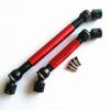 2pcs Heavy Duty Steel + Aluminum Drive Shaft Red for Axial SCX10 II AX90046 view 1
