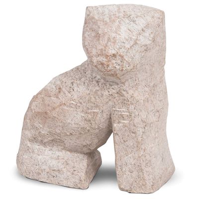 Honsell Blank cat Sitting, prefabricated Figure Made of Soapstone, Approx. 10 cm Tall, for Working with rasp and File, Also Ideal for Children, 10cm/3.94", Colourful