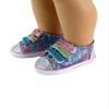 American Fashion World Rainbow Glitter Sneakers for 18-Inch Dolls | Premium Quality & Trendy Design | Dolls Shoes | Shoe Fashion for Dolls for Popular Brands view 2