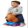 Kid Trax Silly Skaters Bear Toddler Foot to Floor Ride On Toy, Kids 1-3 Years Old, Soft and Inflatable, Single Rider, Light Up LED Rollerskates, Brown view 2