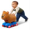 Kid Trax Silly Skaters Bear Toddler Foot to Floor Ride On Toy, Kids 1-3 Years Old, Soft and Inflatable, Single Rider, Light Up LED Rollerskates, Brown view 4