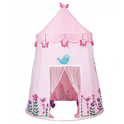 Children's Tent, Game House Indoor Princess Castle Portable Easy to Clean Big Space (Color : D)