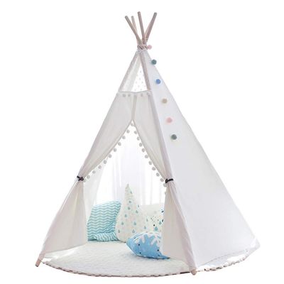 Children's Tent, Pentagon Big Space Princess Girl Game House Indoor Read Outdoor Garden (Color : White)