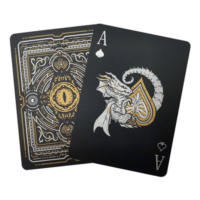 ACELION Waterproof Playing Cards, Plastic Playing Cards, Deck of Cards, Gift Poker Cards (Black Dragon)