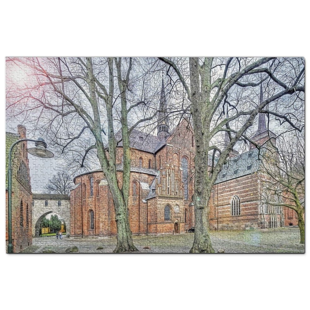 Denmark Jigsaw Puzzle 1000 Piece Denmark Roskilde Domkirke Puzzle Travel Souvenir Wooden