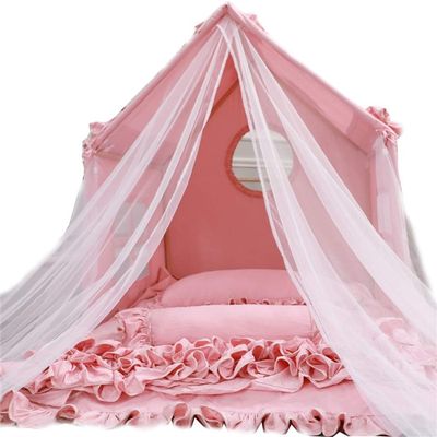 HOMEH Children's Tent, Princess Room Dream Castle Girl Indoor Easy to Clean Cotton Cloth Thicken Durable