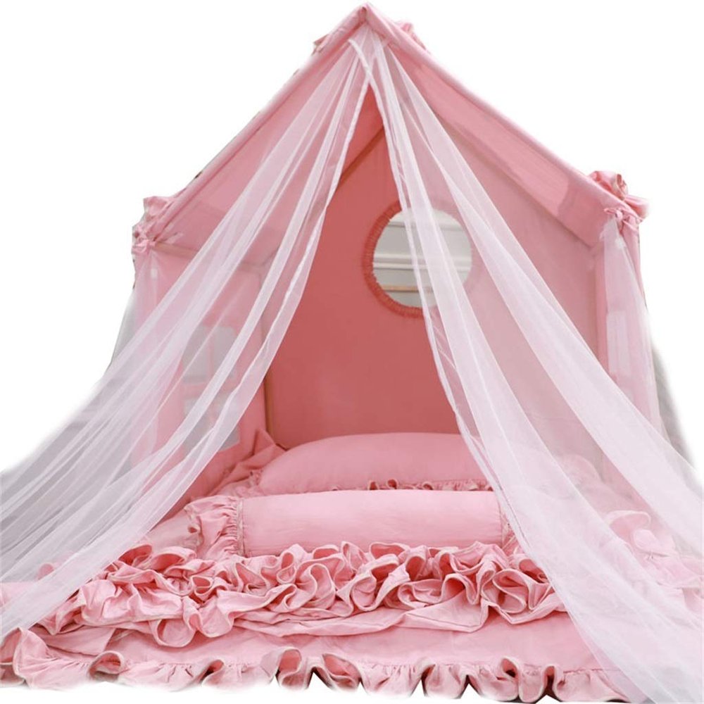 HOMEH Children's Tent, Princess Room Dream Castle Girl Indoor Easy to Clean Cotton Cloth Thicken Durable