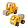 Wooden Push Car Toys for Infants 12-18 Months, 2 Pcs Baby Vehicle Toys Hand Push Car for 1 2 Year Old Boys Girls (Cement Truck + Road Roller) view 1